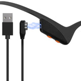 Geekria Snap Quick Connect Charger Cable Compatible with Shokz OpenRun, OpenRun Pro, OpenRun Mini, USB Replacement Magnetic Bone Conduction Headphones Power Charging Cord (3.2 ft/100 cm 2 Pack)