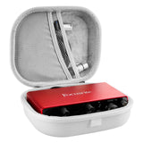 Geekria Audio Mixer Case, Compatible with Focusrite Scarlett 2i2 3nd Gen Audio Interface Hard Case, Protective Hard Shell Travel Carrying Bag (White)