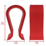 Geekria Vegan Leather Wooden Omega Headphone Stand for Over-Ear Headphones, Gaming Headset Stand, Desk Display Hanger Compatible with Sony, Bose, JBL (Red)