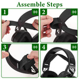 Geekria Flex Fabric Headband Pad Compatible with Corsair HS80 RGB, HS80 MAX Headphones Replacement Band, Repair Part (Black)