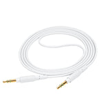 Geekria Audio Cable Compatible with Headphones, Speakers, Car Stereos, 3.5mm Replacement Stereo Cord (4 ft / 1.2 m, White)