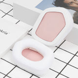 Geekria Comfort Mesh Fabric Replacement Ear Pads for Logitech G733, G535, G335 Headphones Ear Cushions, Repair Parts (White+Pink)