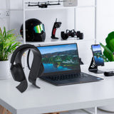 Geekria Acrylic Omega Headphone Stand for On-Ear, Over-Ear Headphones, Gaming Headset Stand, Desk Display Hanger Compatible with Sony WH-1000XM6, WH-1000XM5, Beats Solo 4, Studio Pro (Black)
