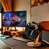 Geekria DIY Wooden Desktop Headphone Stand Gaming Headphone Display Headset Holder Compatible with Sennheiser, Bose, Beats, Razer, AKG, Logitech, HyperX, Sony PS4 Headphone.