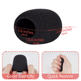 Geekria for Creators Foam Windscreen Compatible with Shure MV7, SM58LC, BETA 57A, BETA 58A, PGA48-QTR, PGA58-XLR Microphone Antipop Foam Cover, Mic Wind Cover, Sponge Foam Filter (Black / 2 Pack)