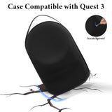 Geekria Shield Storage Case Carrying Case Compatible with Meta Quest 3, Drop and Scratch Proof Portable Bag Protect VR Device and Accessories, Suitable for Travel and Home Bag (Black)