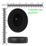 Geekria Comfort Hybrid Velour Replacement Ear Pads for Turtle Beach Stealth Pro Headphones, Ear Cushions, Repair Parts (Black)