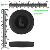 Geekria QuickFit Replacement Ear Pads for JBL LIVE 400BT Headphones Ear Cushions, Headset Earpads, Ear Cups Cover Repair Parts (Black)