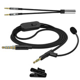 Geekria Boom Mic Headphones Cable Compatible with Bose QC Ultra/SE/45, 700, 2.5mm Jack Nylon Braided Replacement Cord with Boom Microphone for Gaming & Meeting (5.6ft)