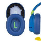 Geekria QuickFit Replacement Ear Pads for JBL JR460 Headphones Ear Cushions, Headset Earpads, Ear Cups Cover Repair Parts (Blue)