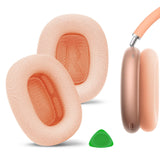 Geekria Comfort Mesh Fabric Replacement Ear Pads Compatible with AirPods MAX (A2096), AirPodsMAX2 (A3184) Headphones, Ear Cushions (Orange)