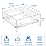Geekria Clear Acrylic Desktop Computer Host Dust Cover, Protective Stand Compatible with Apple 2024 Mac Mini M4 / Mini M4 Pro - Accessories (Clear)