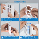 Geekria SNAP Ear Pads Replacement Kit for Beats Studio Pro Headphones, Magnetic Easy Switch Ear Cushions, Exchange Earpads in Seconds, Repair Parts (White Protein Leather, 1 Pair)