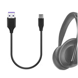 Geekria Type-C Headphones Short Charger Cable Compatible with Bose QuietComfort, SoundLink Plus, QC Ultra/45, 700, Ultra Open Earbuds, USB to USB-C Replacement Charging Cord (1ft / 30cm)