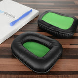 Geekria QuickFit Replacement Ear Pads for Razer Chimaera, Electra Headphones Ear Cushions, Headset Earpads, Ear Cups Cover Repair Parts (Black /Green )