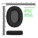 Geekria Comfort Ice Silk Replacement Ear Pads for Sony INZONE H7 (WH-G700), INZONE H9 (WH-G900N) Headphones Ear Cushions, Headset Earpads, Ear Cups Cover Repair Parts (Black)