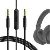 Geekria Audio Cable with Mic Compatible with Beats Studio Pro, Solo 4/3 Pro Headphones, 1/8" (3.5mm) to 3.5mm Replacement Stereo Cord with Inline Microphone and Volume Control (4ft/1.2m)