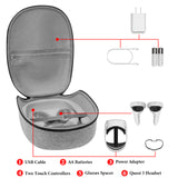 Geekria Shield Hard Carrying Case Compatible with Meta Quest 3, Drop and Scratch Proof Portable Bag Protect VR Device and Accessories, VR Headset Case Suitable for Travel and Home Bag (Grey)
