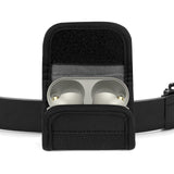 Geekria Earbuds Carrying Pouch Compatible with Sony WF-C710N, LinkBuds Open/Fit, WF-C510, WF-1000XM5 Earbud Case Belt Holster, Protective Case Cover with Clip Holder for Bag Strap
