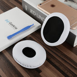 Geekria QuickFit Replacement Ear Pads for Sony MDR-ZX 750 DC/AP/BN Headphones, Headset Earpads, Repair Parts (White)