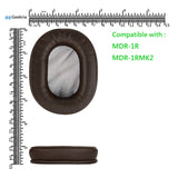 Geekria QuickFit Replacement Ear Pads for Sony MDR-1R, MDR-1RMK2 Headphones Ear Cushions, Headset Earpads, Ear Cups Cover Repair Parts (Brown)