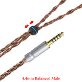 Geekria Apollo Copper Upgrade Audio Cable Compatible with Sony MDR-Z7 MDR-Z7M2 MDR-Z1R Headphones, 4.4mm to Dual 3.5mm Replacement Headphones Cord with Locking Device (4.9 ft / 1.5 m)