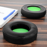 Geekria QuickFit Replacement Ear Pads for Razer Kraken 7.1 Chroma V2 USB Gaming Headset Headphones Ear Cushions, Headset Earpads, Ear Cups Cover Repair Parts (Black / Green )