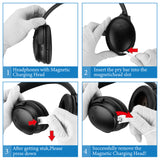 Geekria SNAP Quick Connect Charger Cable Compatible with BOSE QuietComfort Ultra TWS QC Ultra QC SE QC45, Replacement Magnetic Headphones Power Charging Cord with Plug Extraction Tool (3 ft/100cm)