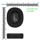 Geekria Sport Cooling-Gel Replacement Ear Pads for JBL LIVE 500BT Headphones Ear Cushions, Headset Earpads, Ear Cups Cover Repair Parts (Black)
