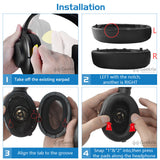 Geekria QuickFit Ear Pads Replacement for Sony MDR-100A MDR-100AAP MDR-H600A Headphones Ear Cushions, Headset Earpads, Ear Cups Cover Repair Parts (Grayish Green)