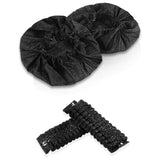 Geekria 100 Pairs Individually Wrapped Disposable Headphone Covers, Compatible with Over-Ear and MRI Headsets, Stretchable Sanitary Ear Pads (M, Black)