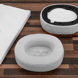 Geekria Comfort Mesh Fabric Replacement Ear Pads for JBL Live 650 BTNC, Lifestyle E65BTNC, Duet NC, Live 660 BTNC Headphones Ear Cushions, Repair Parts (Grey)