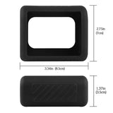 Geekria Silicone Speaker Case Cover, Compatible with JBL Go 3 Case, Protective Waterproof Soft Skin, Replacement Bluetooth Speakers Travel Carrying Case with Keychain Hook (Black)