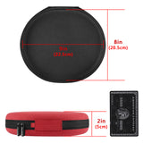 Geekria Shield Headphones Case Compatible with Apple AirPods Max Case, Will Make Headphones Into Sleep Mode Immediately, Replacement Hard Shell Travel Carrying Bag with Cable Storage (Red)