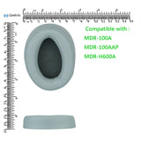 Geekria QuickFit Ear Pads Replacement for Sony MDR-100A MDR-100AAP MDR-H600A Headphones Ear Cushions, Headset Earpads, Ear Cups Cover Repair Parts (Grayish Green)