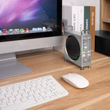 Geekria Computer Chassis Stand, Aluminum Chassis Case, Compatible with Apple 2024 Mac Mini Desktop Computer, 2024 Mac Mini M4 / M4 Pro Desktop Stand - Accessories (Silver)