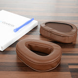 Geekria QuickFit Replacement Ear Pads for Skullcandy Aviator Aviator 2 Aviator2.0 Headphones Ear Cushions, Headset Earpads, Ear Cups Cover Repair Parts (Brown)