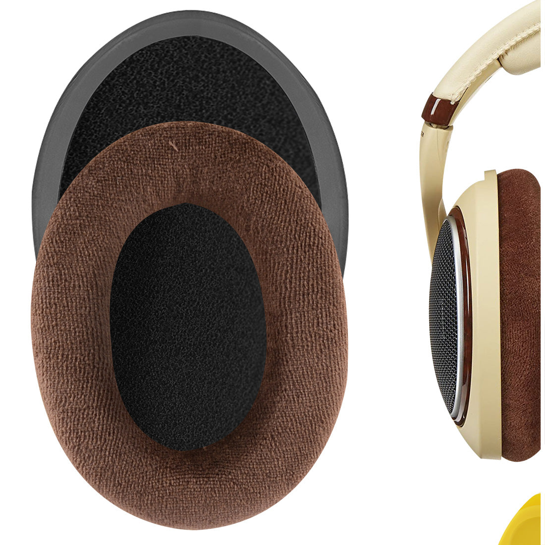 Geekria Comfort Velour Replacement Ear Pads for Sennheiser HD598, HD59