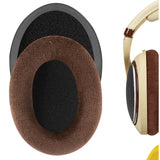 Geekria Comfort Velour Replacement Ear Pads for Sennheiser HD598, HD598SE, HD598CS, HD595, HD599, HD599 SE Headphones Ear Cushions, Repair Parts with Video Guide (Brown)