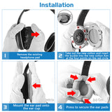 Geekria QuickFit Replacement Ear Pads for Edifier W800BT (CMIIT ID:2019DP1007 ) Headphones Ear Cushions, Headset Earpads, Ear Cups Cover Repair Parts (Grey)