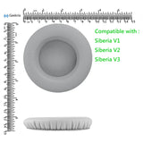 Geekria QuickFit Replacement Ear Pads for SteelSeries Siberia V1, Siberia V2, Siberia V3 Prism Gaming Headphones Ear Cushions, Headset Earpads, Ear Cups Cover Repair Parts (Grey)