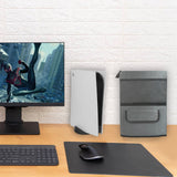 Geekria Console Skin Cover for Playstation PS5, Protective Dust Cover for PS5 Console Digital Edition, Game Discs Pockets, Waterproof Dustproof Shell Cover for PS 5 Accessories (Grey)