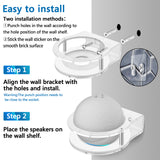 Geekria Acrylic Wall Mount Compatible with Amazon Echo Dot 3th Gen, 4th Gen, 5th Gen with LED Clock & Alexa, Speaker Stand Stable Protector (Clear)