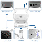 Geekria Clear Acrylic Desktop Computer Host Dust Cover, Protective Stand Compatible with Apple 2024 Mac Mini M4 / Mini M4 Pro - Accessories (Clear)