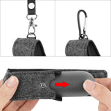 Geekria Felt Case Cover Compatible with Skullcandy Dime 3/2, Sony WF-C510 True Wireless Earbuds, Earphones Skin Cover, Protective Carrying Case with Keychain Hook, Portable, Shockproof