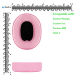 Geekria NOVA Replacement Ear Pads for Skullcandy Crusher Wireless, Crusher EVO, Crusher ANC, Hesh3, HeshEVO, HeshANC, Venue ANC Headphones Ear Cushions, Repair Parts with Video Guide (Pink)