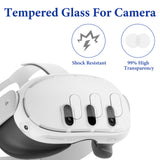 Geekria Clear Protector Set Compatible with Meta Quest 3, Plastic Protective Shell Cover & Camera Lens, Including 6-Pack Lens Tempered Glass Protector, High Definition Anti-Scratch (Clear)