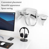 Geekria VR Wall Mount Compatible with Oculus Quest 2, Oculus Rift S, Pico Neo 3, Pico Neo 4, VR Headset and Controller Mount Storage Hook Holder Hanger, Move Controllers Holder (Light Gray)