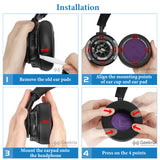 Geekria Sport Cooling-Gel Replacement Ear Pads for Plantronics BackBeat PRO Headphones Ear Cushions, Headset Earpads, Ear Cups Cover Repair Parts (Black)