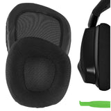 Geekria Comfort Mesh Fabric Replacement Ear Pads for Corsair VOID PRO, Void, Void Pro RGB, Void Pro RGB SE, Void Elite, Void Elite RGB Headphones Ear Cushions, Ear Cups Cover Repair Parts (Black)